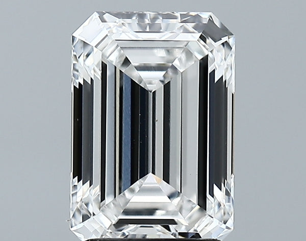 Lab-Grown 2.66 Carat Emerald Cut Diamond color E Clarity VVS2 With GIA Certificate, precious stones, engagement diamonds