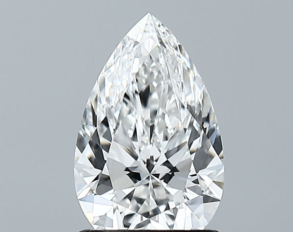 Lab-Grown 1.29 Carat Pear Shape Diamond color E Clarity VVS2 With GIA Certificate, precious stones, engagement diamonds