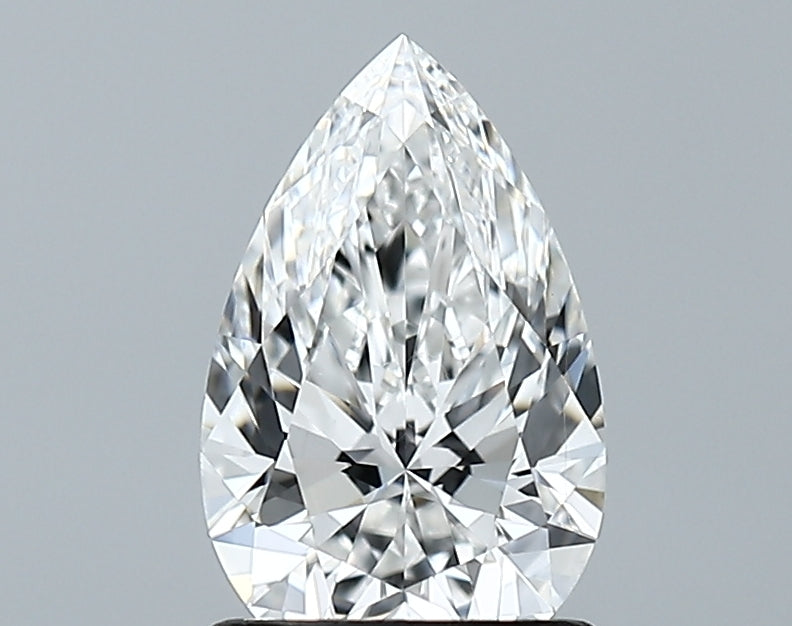 Lab-Grown 1.29 Carat Pear Shape Diamond color E Clarity VVS2 With GIA Certificate, precious stones, engagement diamonds