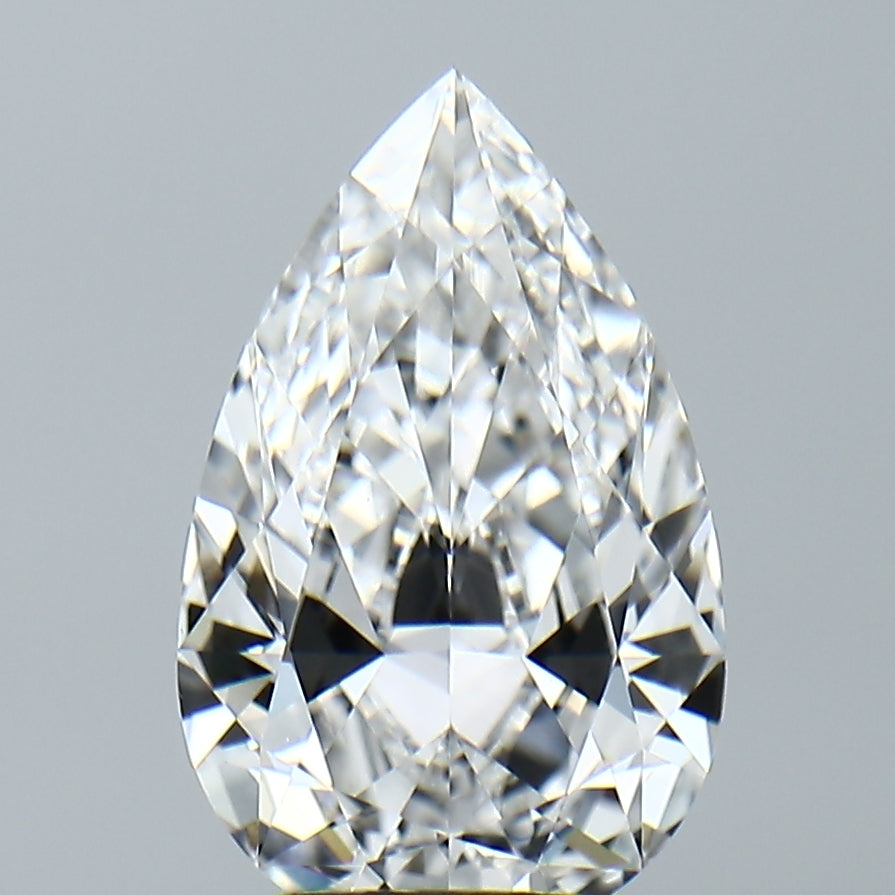 Lab-Grown 2.87 Carat Pear Shape Diamond color D Clarity VS1, precious stones, engagement diamonds