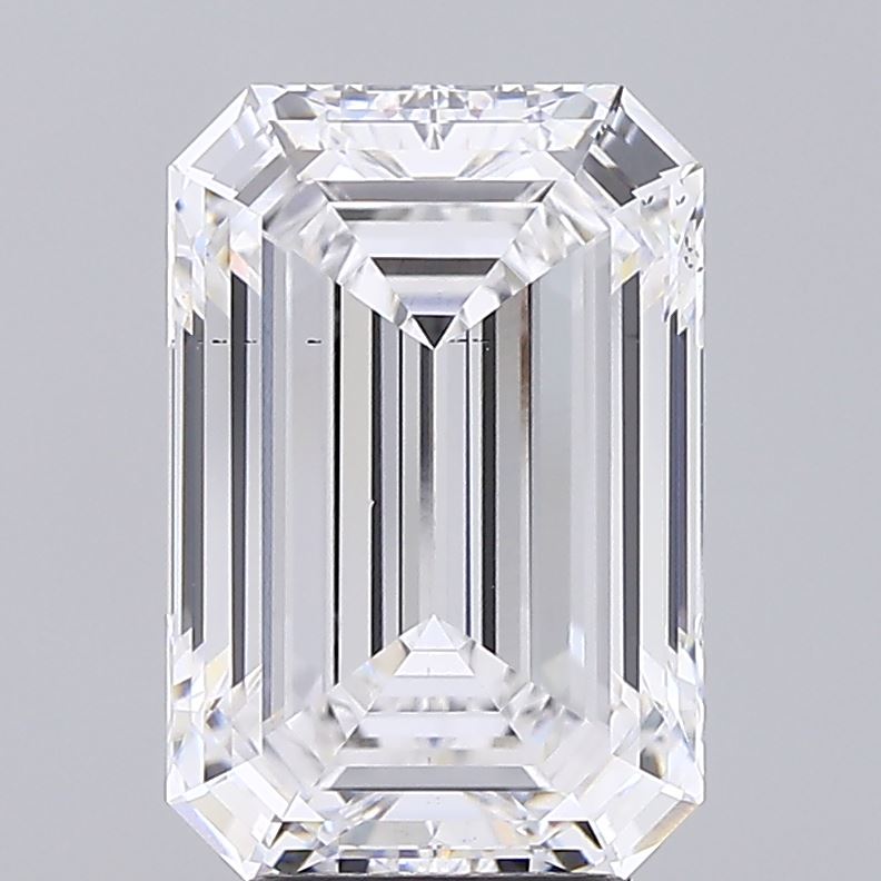 Lab-Grown 5.02 Carat Emerald Cut Diamond color E Clarity SI1 With GIA Certificate, precious stones, engagement diamonds