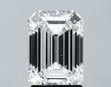 Lab-Grown 2.15 Carat Emerald Cut Diamond color E Clarity VS1 With GIA Certificate, precious stones, engagement diamonds