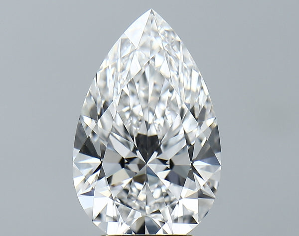 Lab-Grown 3.55 Carat Pear Shape Diamond color E Clarity VVS2 With GIA Certificate, precious stones, engagement diamonds