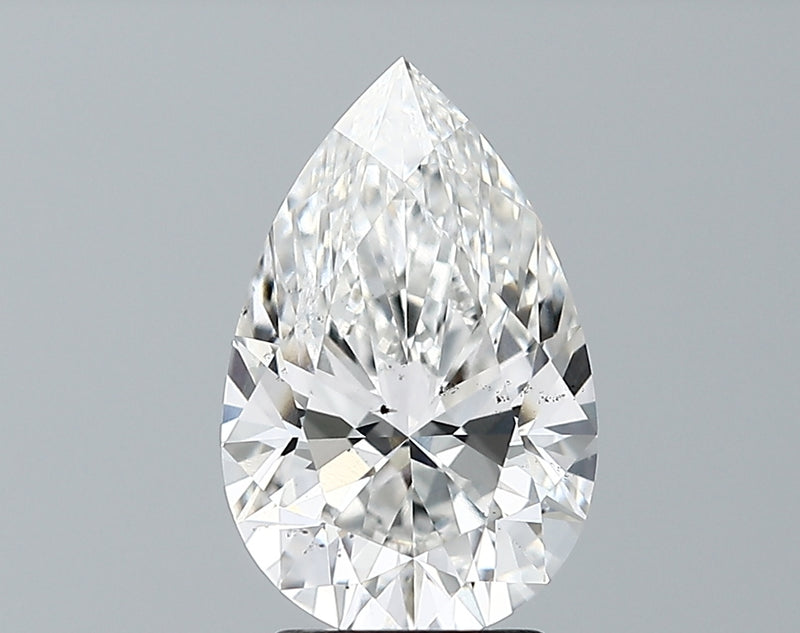 Lab-Grown 2.40 Carat Pear Shape Diamond color F Clarity I1 With GIA Certificate, precious stones, engagement diamonds