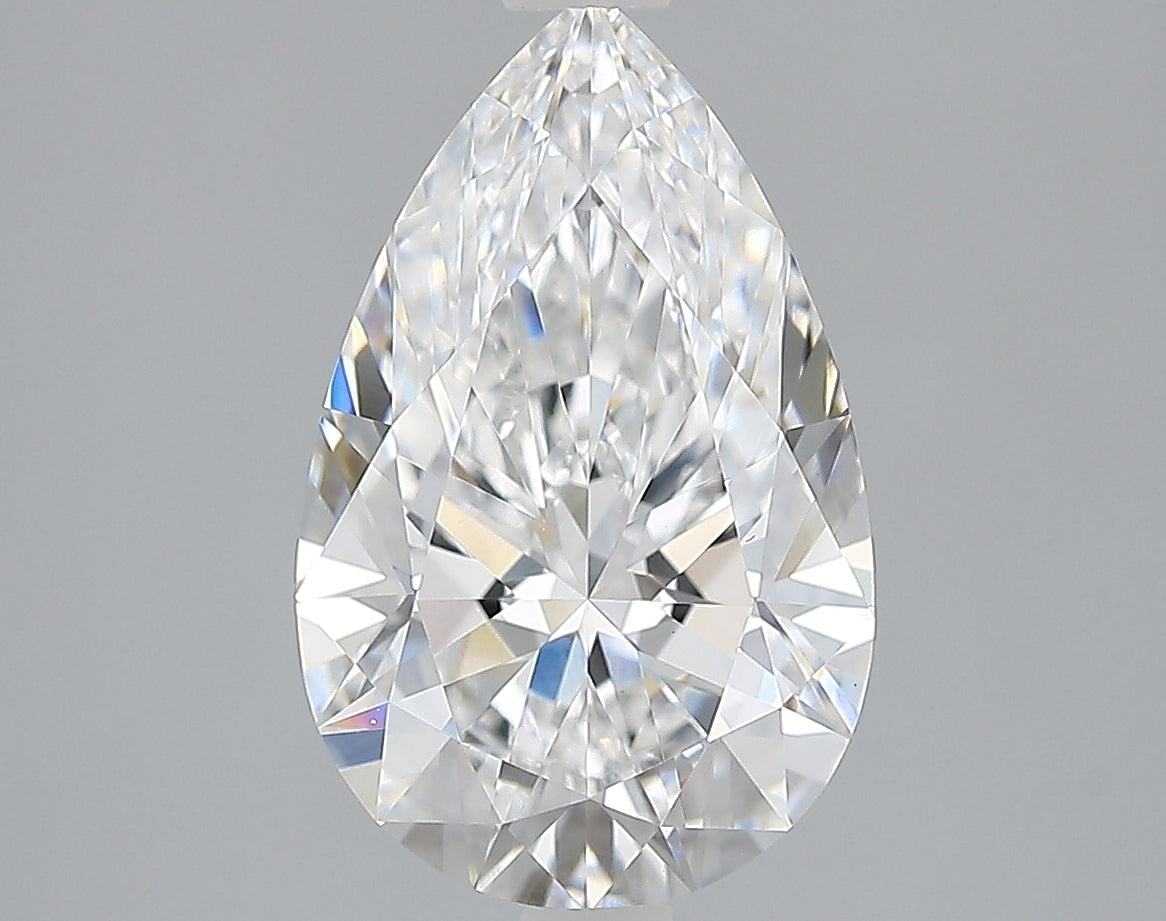 Lab-Grown 2.27 Carat Pear Shape Diamond color E Clarity VVS2, precious stones, engagement diamonds