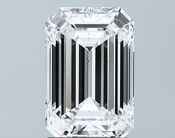 Lab-Grown 2.09 Carat Emerald Cut Diamond color E Clarity SI1 With GIA Certificate, precious stones, engagement diamonds