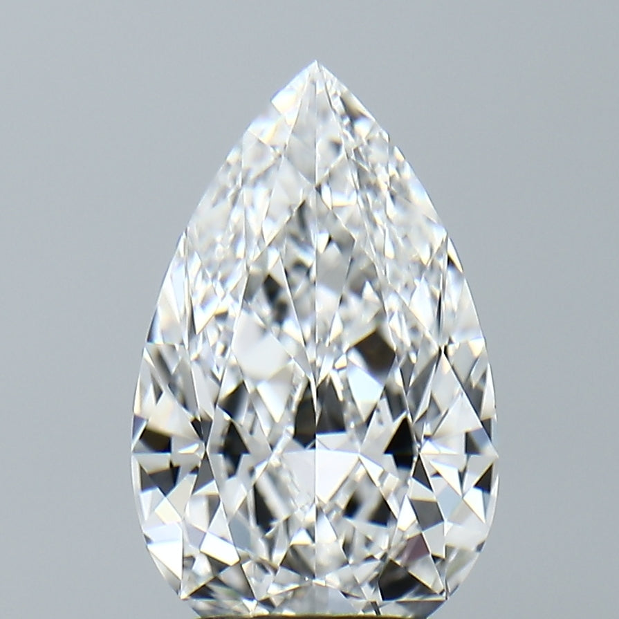 Lab-Grown 2.66 Carat Pear Shape Diamond color E Clarity VVS2, precious stones, engagement diamonds