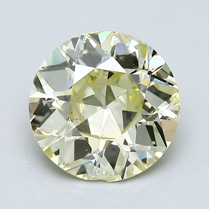 1.21 Carat Old European Cut Antique Natural Mined Diamond Fancy Light  Yellow Color I1 Clarity With GIA Certificate, natural diamonds, precious stones, engagement diamonds