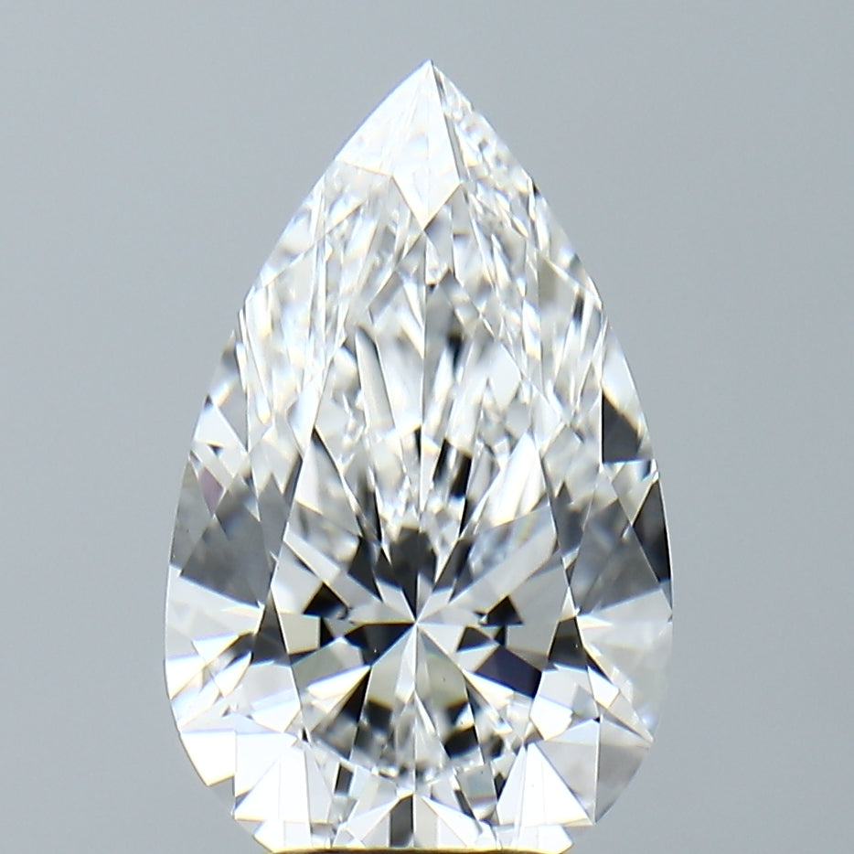 Lab-Grown 3.35 Carat Pear Shape Diamond color E Clarity VVS2, precious stones, engagement diamonds