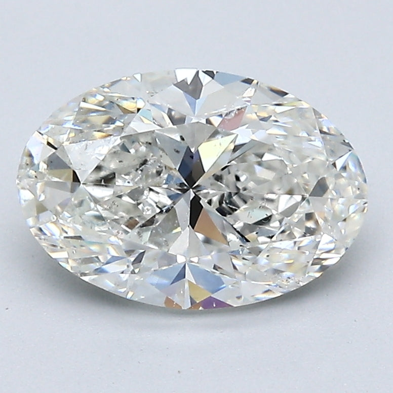 GIA Certified Natural 2.01 Carat Oval Shape Diamond Loose H-SI1, natural diamonds, precious stones, engagement diamonds