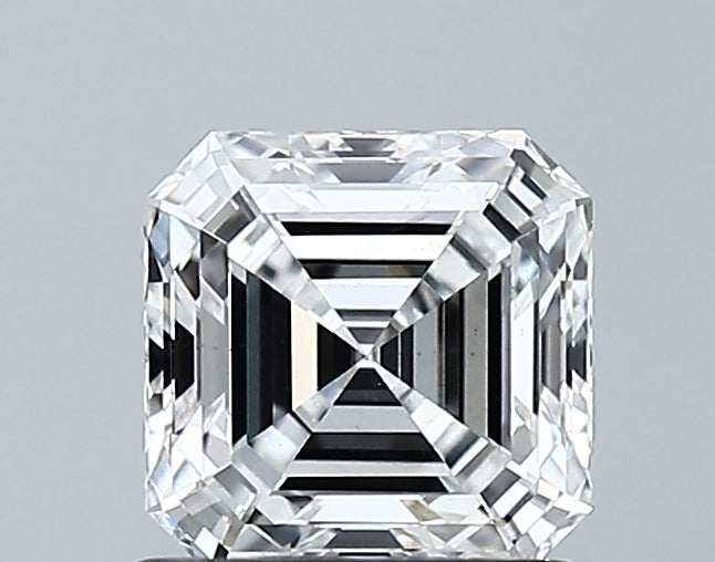 Lab-Grown 1.13 Carat Asscher Cut Diamond color E Clarity VS1 With GIA Certificate, precious stones, engagement diamonds