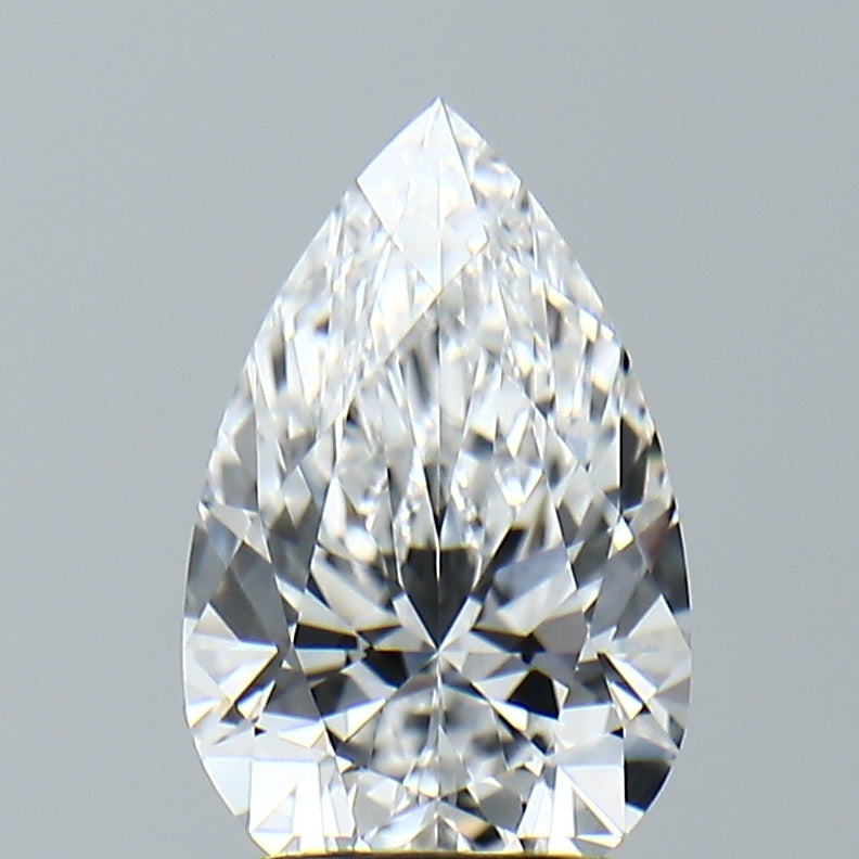 Lab-Grown 2.04 Carat Pear Shape Diamond color D Clarity VVS2, precious stones, engagement diamonds