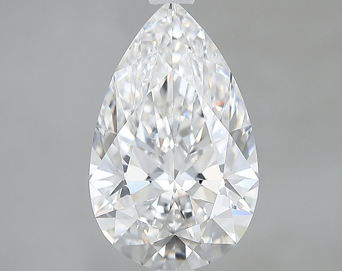Lab-Grown 2.06 Carat Pear Shape Diamond color E Clarity VVS2 With GIA Certificate, precious stones, engagement diamonds