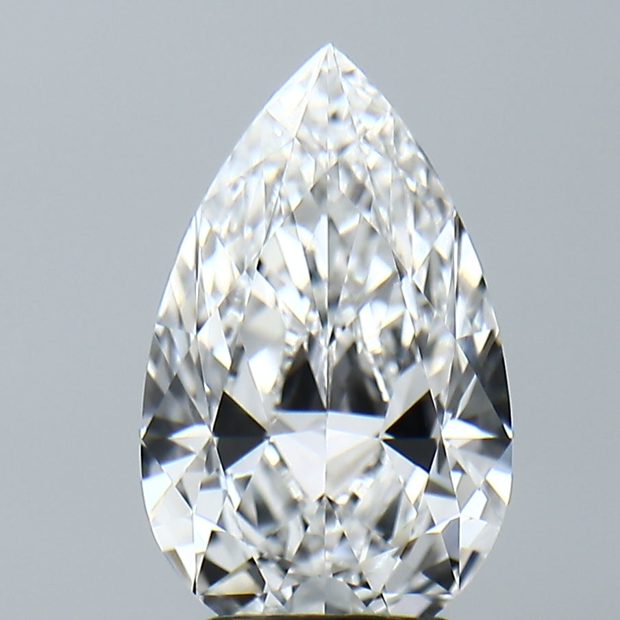 Lab-Grown 2.88 Carat Pear Shape Diamond color E Clarity VVS2, precious stones, engagement diamonds