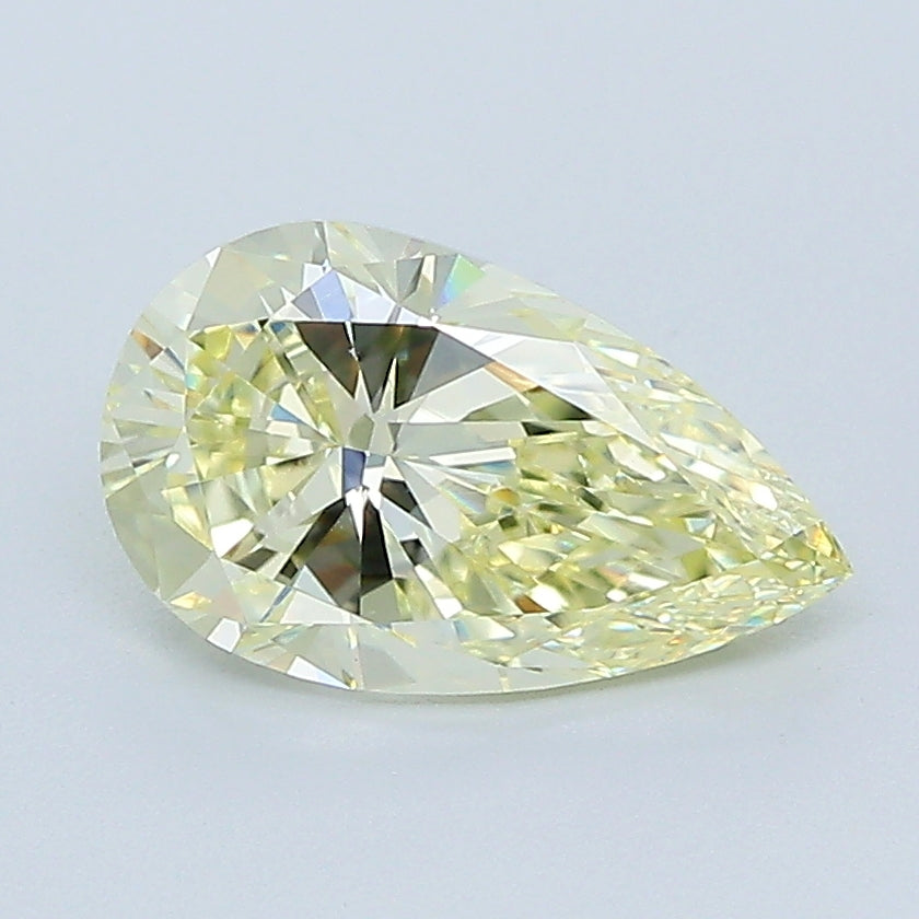 1.55 Carat Pear Shape Natural Mined Diamond Fancy Light  Yellow Color VS1 Clarity With GIA Certificate, natural diamonds, precious stones, engagement diamonds
