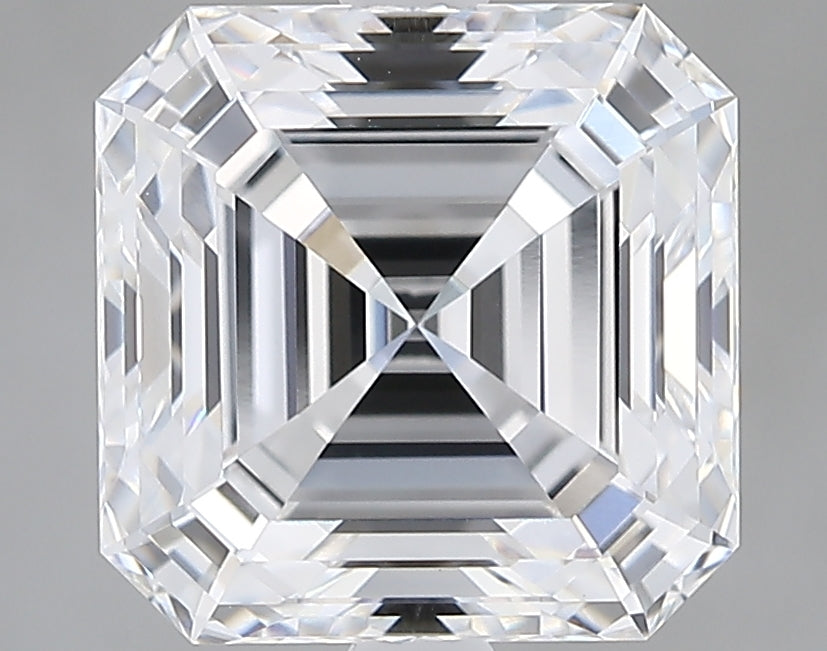 Lab-Grown 3.09 Carat Asscher Cut Diamond color E Clarity VVS2 With GIA Certificate, precious stones, engagement diamonds