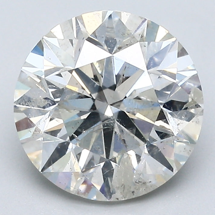 2.81 Carat Round Brilliant Natural Mined Diamond J Color I2 Clarity With GIA Certificate, natural diamonds, precious stones, engagement diamonds