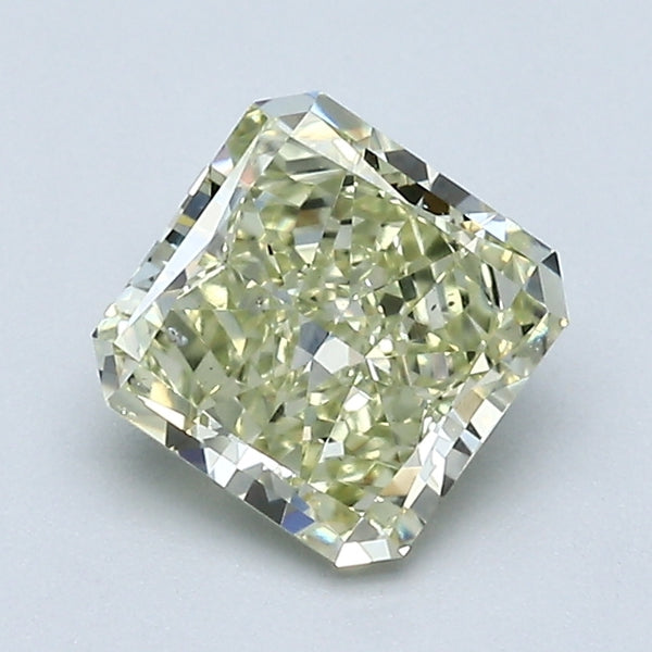 1.12 Carat Radiant Cut Natural Mined Diamond Fancy Light Yellow Green Color SI2 Clarity With GIA Certificate, natural diamonds, precious stones, engagement diamonds