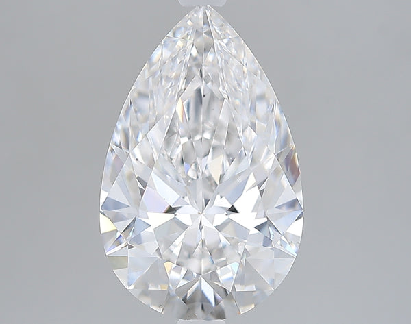 Lab-Grown 3.37 Carat Pear Shape Diamond color E Clarity VS2 With GIA Certificate, precious stones, engagement diamonds