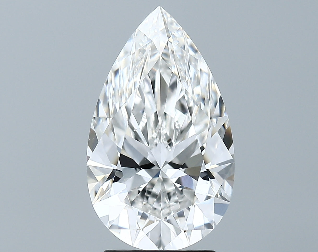 Lab-Grown 2.95 Carat Pear Shape Diamond color F Clarity VVS1 With GIA Certificate, precious stones, engagement diamonds
