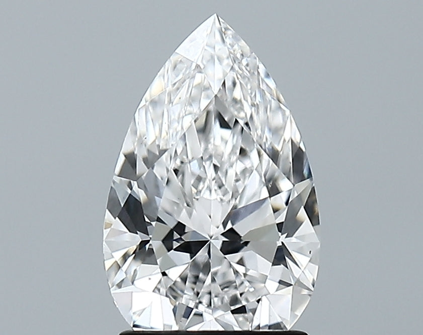 Lab-Grown 1.58 Carat Pear Shape Diamond color E Clarity VS1 With GIA Certificate, precious stones, engagement diamonds