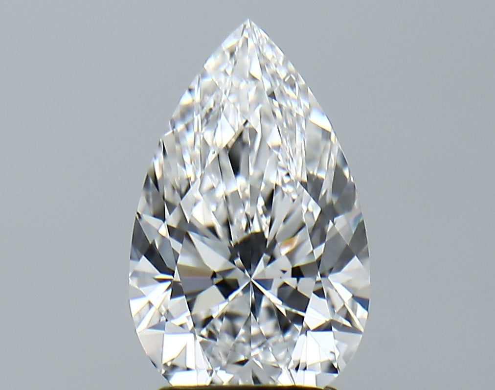 Lab-Grown 2.41 Carat Pear Shape Diamond color E Clarity VS1 With GIA Certificate, precious stones, engagement diamonds