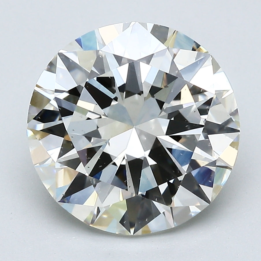 3.98 Carat Round Brilliant Diamond Loose Natural J-SI1 GIA, natural diamonds, precious stones, engagement diamonds