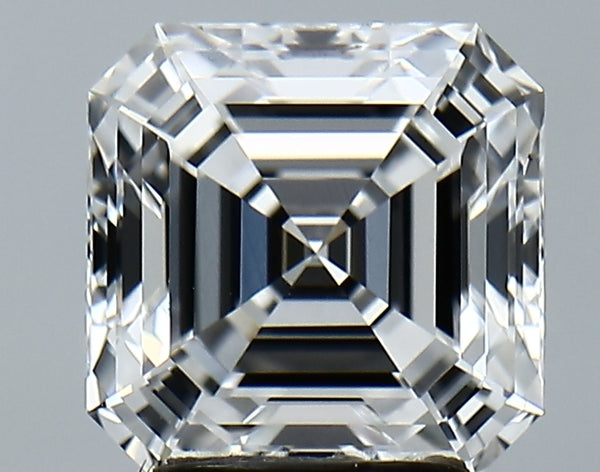 Lab-Grown 3.09 Carat Asscher Cut Diamond color E Clarity VVS2, precious stones, engagement diamonds