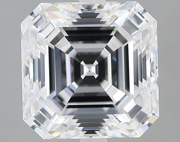 Lab-Grown 4.09 Carat Asscher Cut Diamond color E Clarity VVS2, precious stones, engagement diamonds