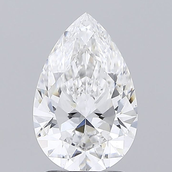 Lab-Grown 1.80 Carat Pear Shape Diamond color E Clarity VS1 With GIA Certificate, precious stones, engagement diamonds