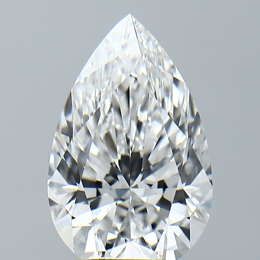Lab-Grown 3.35 Carat Pear Shape Diamond color D Clarity VVS1, precious stones, engagement diamonds