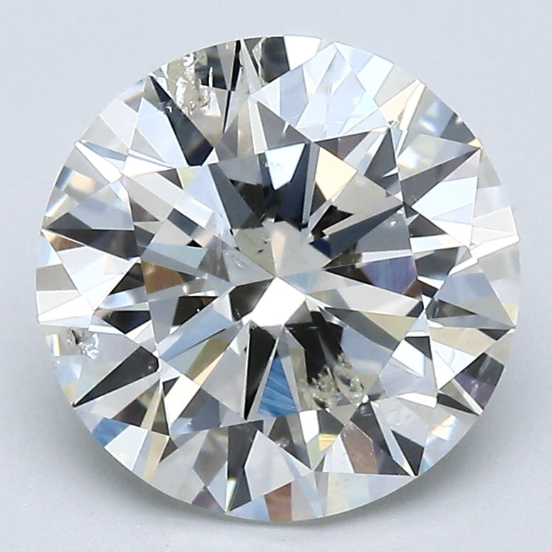 3.14 Ct Round Brilliant Diamond Loose J-SI2 with GIA Certificate, natural diamonds, precious stones, engagement diamonds