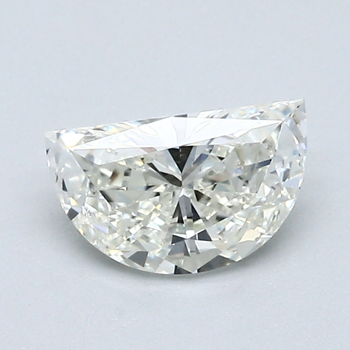 0.69 Carat Half Moon Shape Natural Mined Diamond J Color SI1 Clarity With GIA Certificate, natural diamonds, precious stones, engagement diamonds