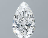 Lab-Grown 2.72 Carat Pear Shape Diamond color D Clarity VS1 With GIA Certificate, precious stones, engagement diamonds