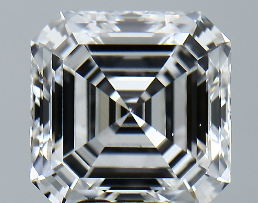 Lab-Grown 5.96 Carat Asscher Cut Diamond color E Clarity VVS2, precious stones, engagement diamonds