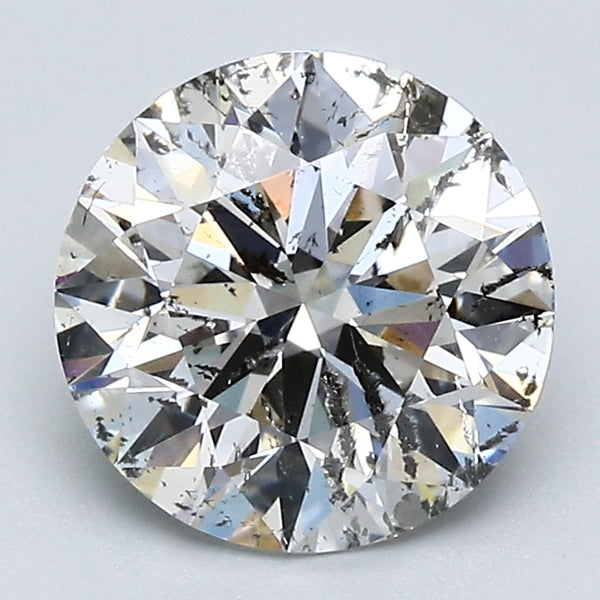 2.01 Carat Round Brilliant Natural Mined Diamond H Color I2 Clarity With GIA Certificate, natural diamonds, precious stones, engagement diamonds