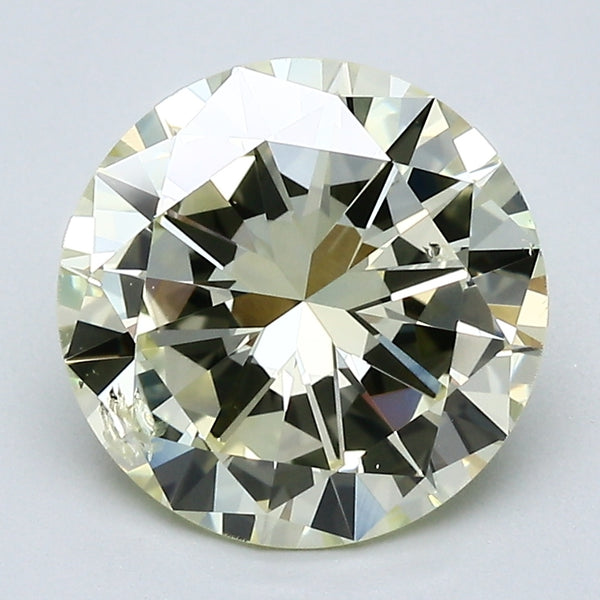 3.04 Carat Round Brilliant Diamond color U Clarity SI2, natural diamonds, precious stones, engagement diamonds