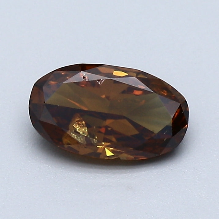 0.70 Carat Oval Shape Natural Mined Diamond Fancy Brown Orange Color I1 Clarity With GIA Certificate, natural diamonds, precious stones, engagement diamonds