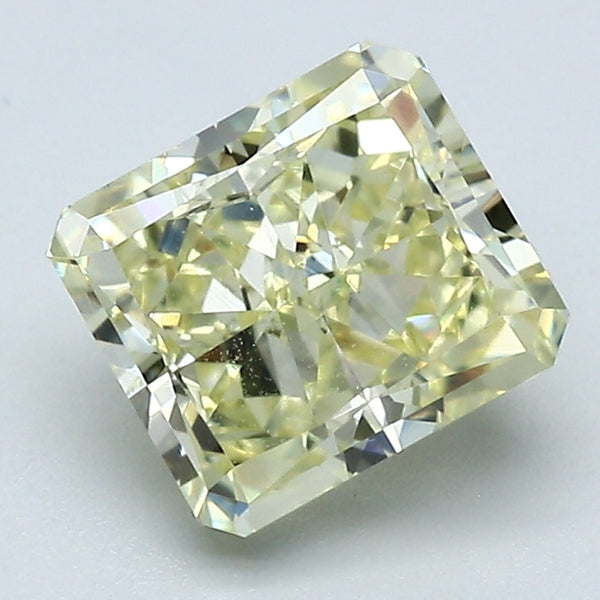 2.02 Carat Radiant Cut Diamond color Fancy Light  Yellow Clarity VS1, natural diamonds, precious stones, engagement diamonds