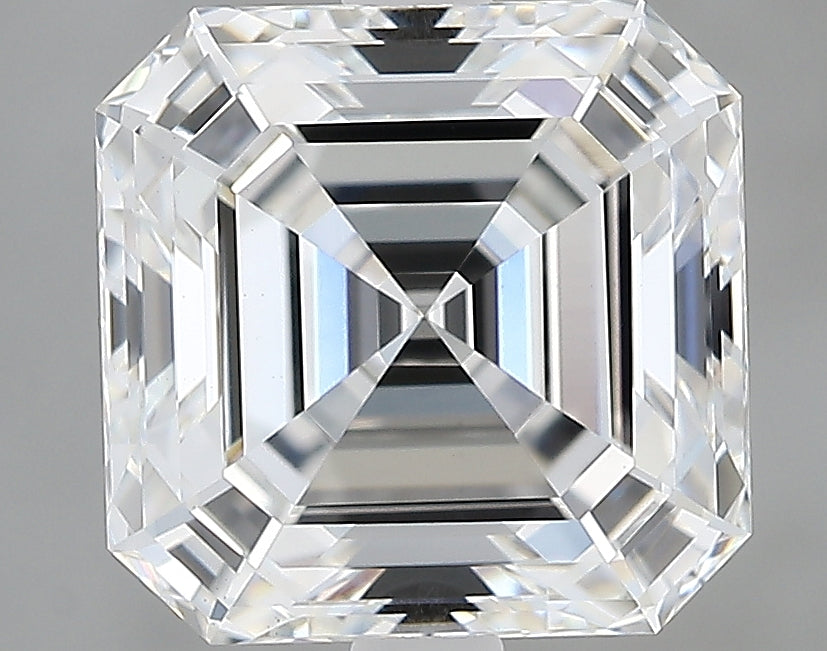 Lab-Grown 3.11 Carat Asscher Cut Diamond color E Clarity VVS2, precious stones, engagement diamonds