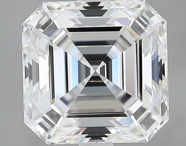 Lab-Grown 3.11 Carat Asscher Cut Diamond color E Clarity VVS2, precious stones, engagement diamonds