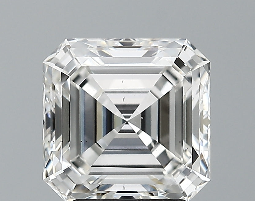 Lab-Grown 3.00 Carat Asscher Cut Diamond color G Clarity VS2 With GIA Certificate, precious stones, engagement diamonds
