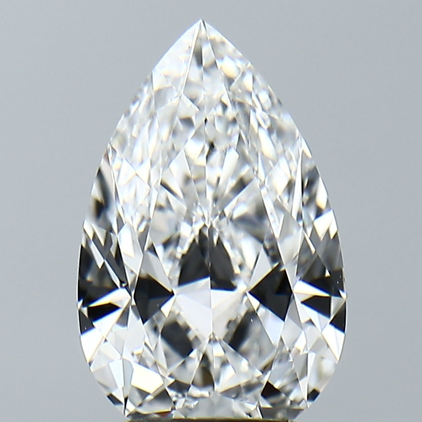 Lab-Grown 2.62 Carat Pear Shape Diamond color E Clarity VVS2, precious stones, engagement diamonds