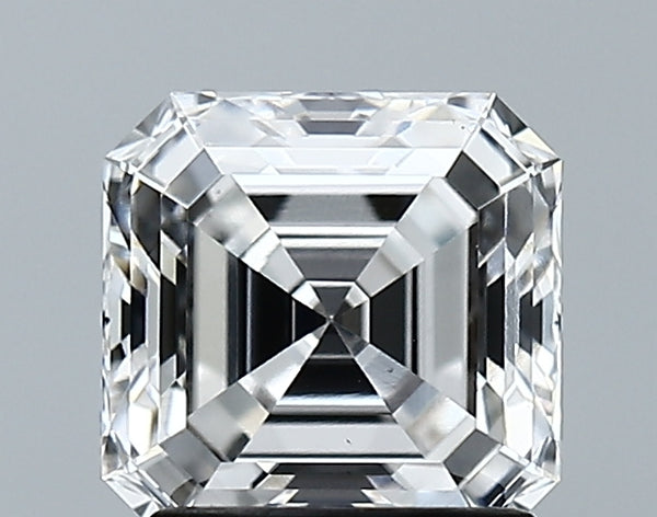 Lab-Grown 1.73 Carat Asscher Cut Diamond color E Clarity VS1 With GIA Certificate, precious stones, engagement diamonds