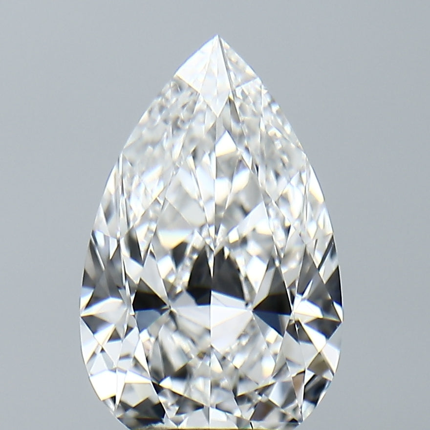 Lab-Grown 2.77 Carat Pear Shape Diamond color E Clarity VVS2, precious stones, engagement diamonds