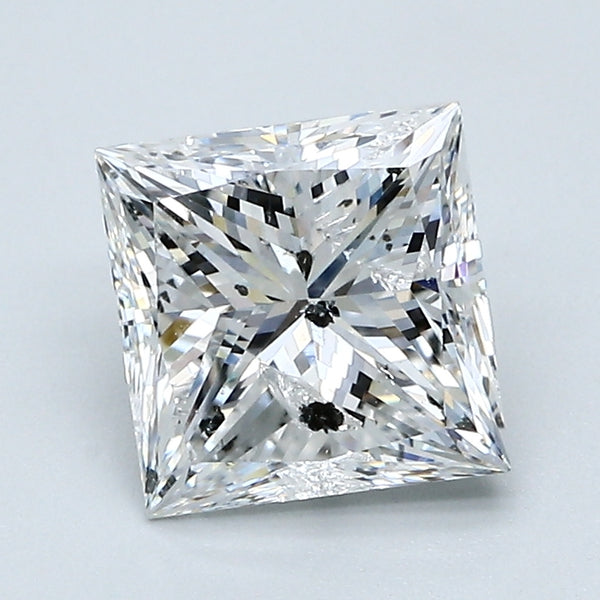 2.06 Carat Princess Cut Diamond color F Clarity I2, natural diamonds, precious stones, engagement diamonds