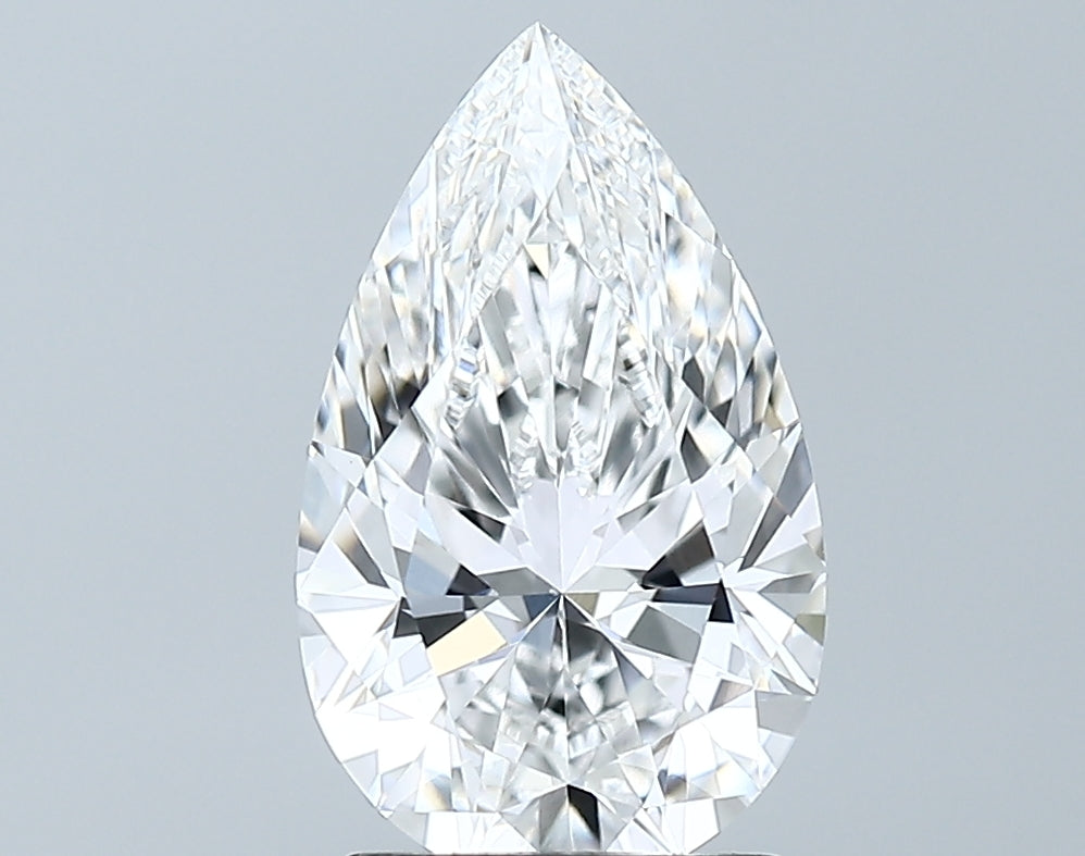 Lab-Grown 2.06 Carat Pear Shape Diamond color E Clarity VS1 With GIA Certificate, precious stones, engagement diamonds