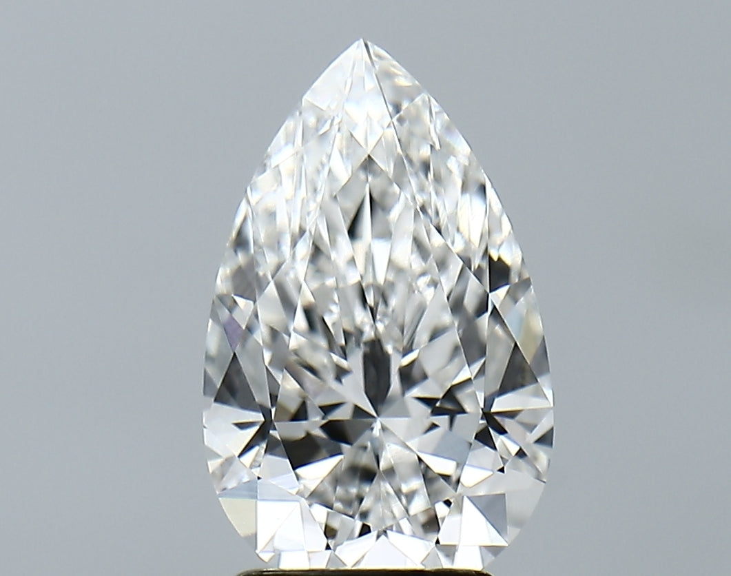 Lab-Grown 2.58 Carat Pear Shape Diamond color E Clarity VVS2, precious stones, engagement diamonds
