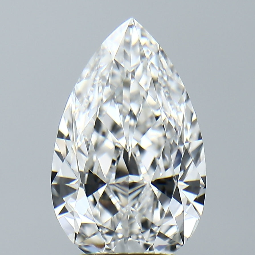 Lab-Grown 2.83 Carat Pear Shape Diamond color E Clarity VVS2, precious stones, engagement diamonds