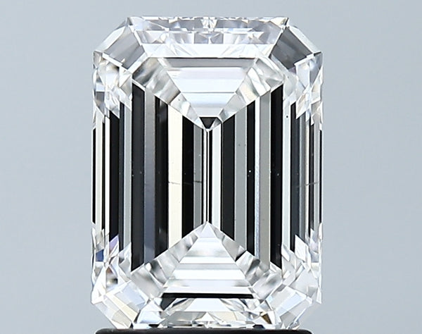 Lab-Grown 2.04 Carat Emerald Cut Diamond color E Clarity VS2 With GIA Certificate, precious stones, engagement diamonds